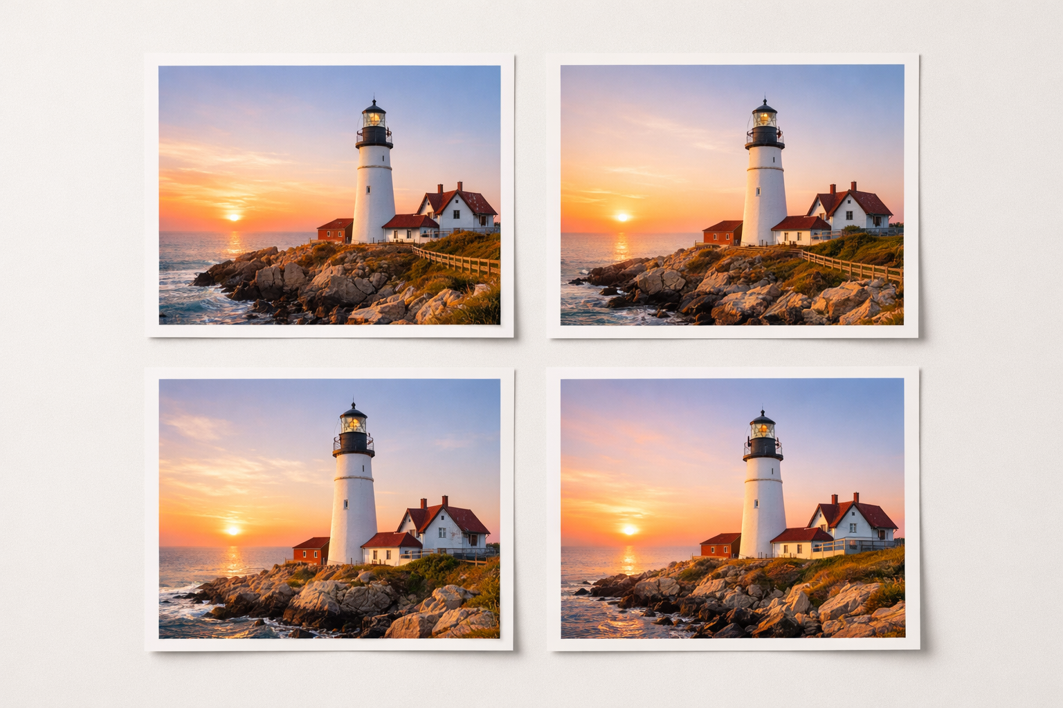 Grid of precise AI-generated image variations